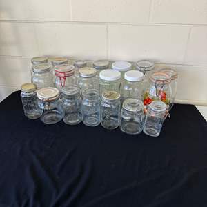 Lot #633 Assorted Size Canning Jars