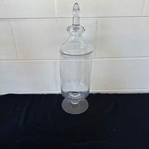 Lot #638 Clear Glass Apothecary Jar 