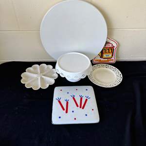 Lot #654 Serving Dishes & Home Decor