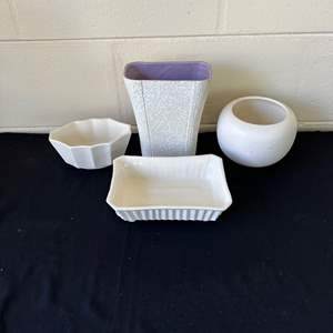 Lot #658 Ceramic Candy Dishes & Vases