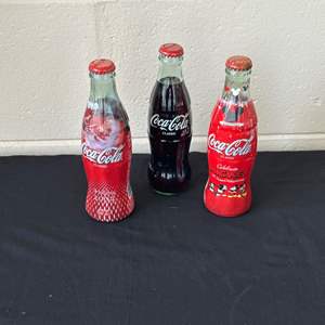 Lot #682 (3) Coca-Cola Bottles - One Disneys Mickey Mouse