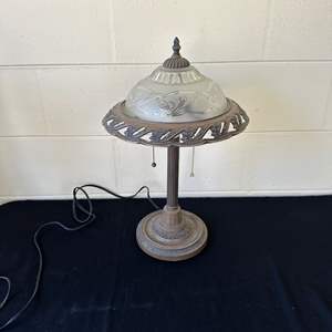 Lot #697 Glass Study / Table Lamp