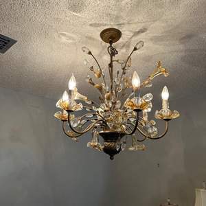 Lot #705 Gorgeous Glass Chandelier 