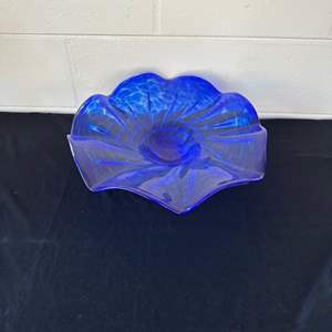 Lot #706 Blue Blown Glass Bowl