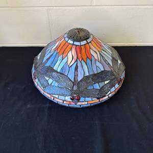 Lot #712 Stained Glass Dragonfly Lamp Shade