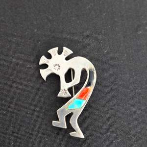 Lot #717 Kokpelli Sterling Silver Brooch 