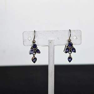 Lot #748 Sterling Silver Dangle Earrings 