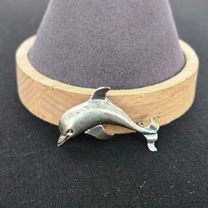 Lot #749 Beau Sterling Silver Dolphin Pin