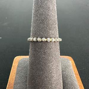 Lot #752 Sterling Silver & CZ Ring - Size 6.5