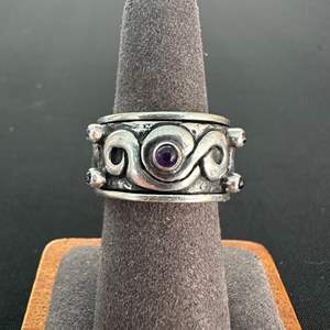 Lot #757 Sterling Silver Spinning Ring - Size 6.5