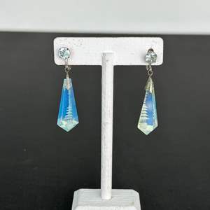 Lot #760 Sterling Silver Screw Back Dangle Earrings 