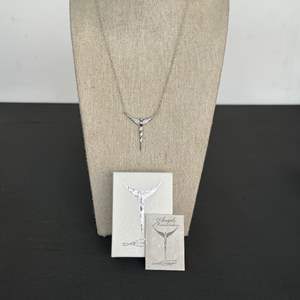 Lot #768 Sterling Silver & CZ Lavaggi Necklace