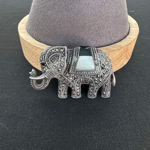 Lot #777 Sterling Silver Elephant Brooch