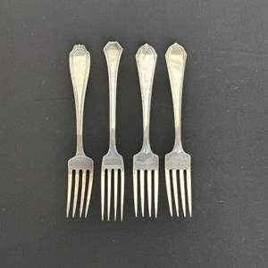 Lot #810 (4) Sterling Silver Forks - TW is 157.1g