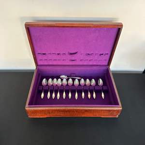 Lot #812 Sterling Silver Spoons Set in Box Case - TW is 251.7g