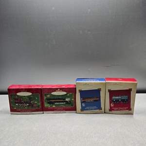 Lot #52 Lot of 4 Hallmark Lionel Ornaments In Box As Shown