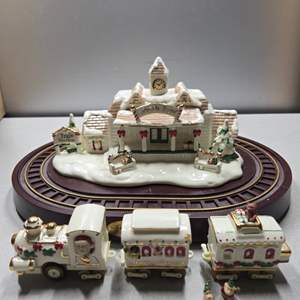 Lot #53 Avon Holiday Express Train With Box See Description