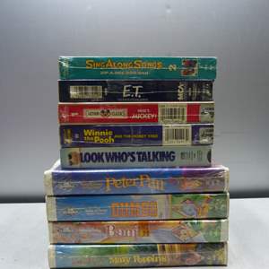 Lot #61 Lot of 9 Sealed Vintage VHS Tapes As Shown