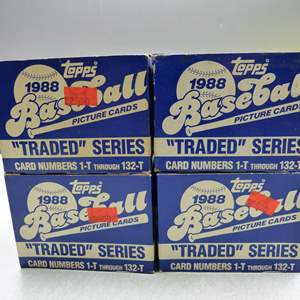 Lot #85 Lot of 4 Boxes Topps 1988 "Traded" Series