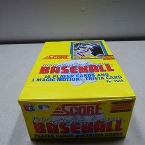 Lot #102 Score 1990 Case of Major League Baseball Card Packs As Shown