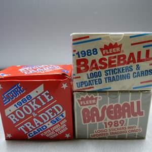 Lot #103 Mixed Lot 3 Small Boxes Score and Fleer Baseball Cards 1988-1989