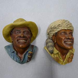 Lot #117 Lot of 2 Bossons Chalkware Heads As Shown- York