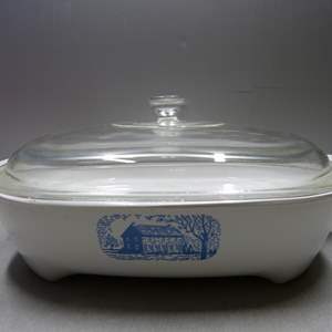 Lot #153 Vintage Corning Amana Radarange Browning Skillet With Pyrex Lid As Shown