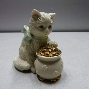 Lot #186 Lenox St. Patrick's Day Cat Figurine