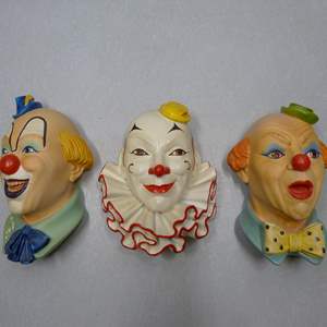 Lot #249 Lot of 3 Legend Products Chalkware Clowns As Shown