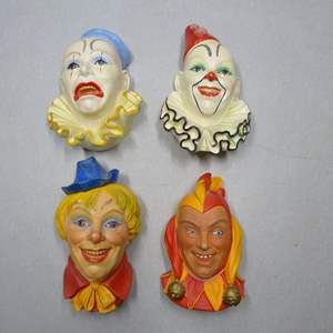 Lot #250 Lot of 3 Legend Products Chalkware Clowns As Shown Plus Jester