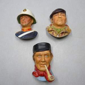 Lot #255 Mixed Lot 3 Chalkware Heads As Shown- 2 Legend Products