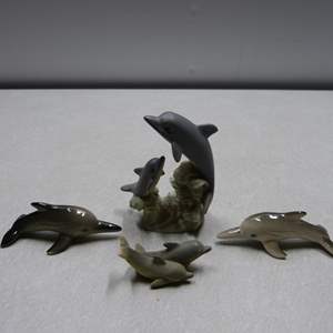 Lot #277 Mixed Lot Small Dolphin Figurines As Shown