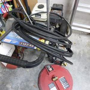 Lot #152 Ex Cell Proline 2500 PSI Pressure Washer With Wand and Surface Cleaner Attachment As Shown