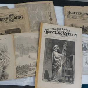 Lot #333  Nice 1800's lot of newspapers (various conditions)