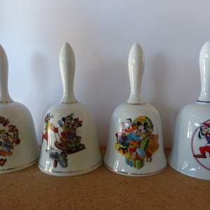 Lot #1 Mixed Lot of 4 Collectible Disney Bells As Shown