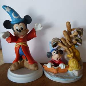 Lot #14 Lot of 2 Sorcerer Mickey Figurines As Shown- 1 Limited Edition