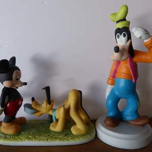 Lot #16 Mixed Lot 2 Disney Figurines As Shown- Mickey & Pluto and Goofy