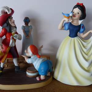 Lot #22 Mixed Lot 2 Disney Figurines As Shown- Limited Edition Peter Pan and Musical Snow White