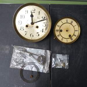 Lot #83 Mixed Lot Vintage Clock Parts As Shown