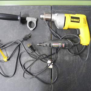 Lot #139 Mixed Lot Dewalt and Dremel Tools Plus Extra As Shown