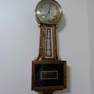 Lot #185 Antique Ingraham Banjo Wall Clock