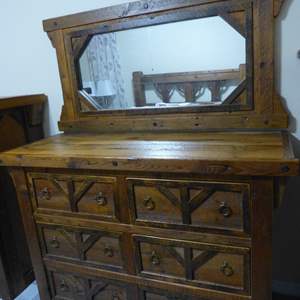 Lot #205 Windy Stables Dresser with Mirror by Green Gables Furniture