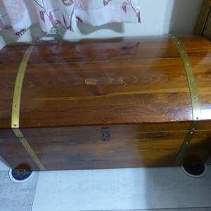 Lot #210 WOW beautiful Amish Made dome top cedar chest