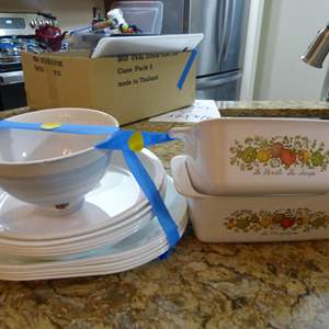 Lot #226 Mixed Lot Corelle and Corningware Plus Extra Bowl As Shown