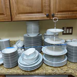 Lot #228 HUGE Lot Noritake Milford Dinnerware As Shown