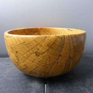 Lot #273 Fantastic Pecan Wood Bowl by Larry Greenway Signed