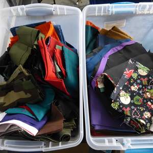 Lot #278 Lot of 2 Large Bins of Fabric As Shown- Some Unused