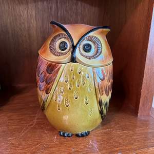 Lot #7 - Poppy Halls Made in CA Owl Cookie Jar