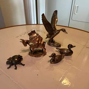 Lot #12 - Beatle, Donkey lighter, brass birds