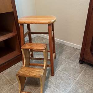 Lot #17 - Stepping Stool wood 23" tall